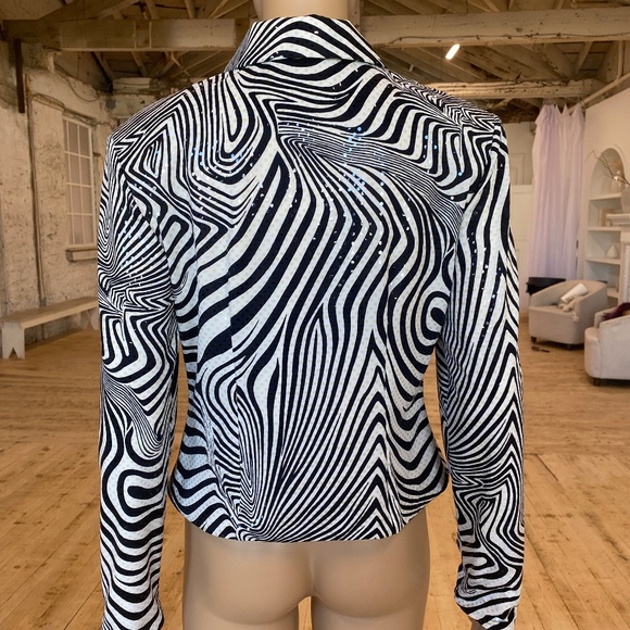 Vintage 1990's "Joseph Ribkoff" Zebra Print Blazer - Picture 10 of 11